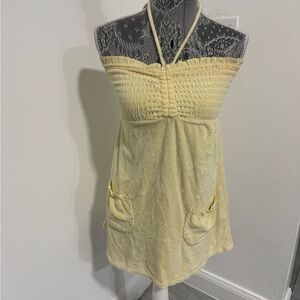 short yellow dress for summer or lounging at home (new) baby doll